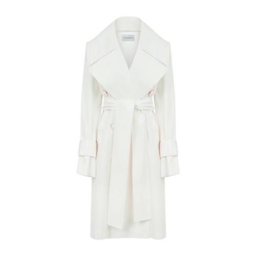 Natuurlijke Linnen Trenchcoat Nina Ricci , White , Dames