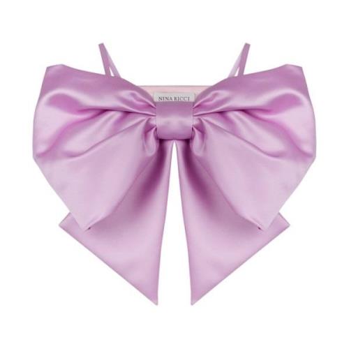 Lila Satijnen Strik Bralette Nina Ricci , Purple , Dames