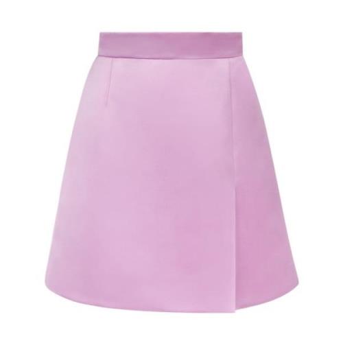 Lila Satijnen A-Lijn Mini Rok Nina Ricci , Purple , Dames