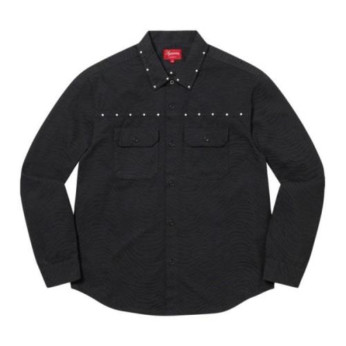 Studded Work Shirt Black Limited Edition Supreme , Black , Heren