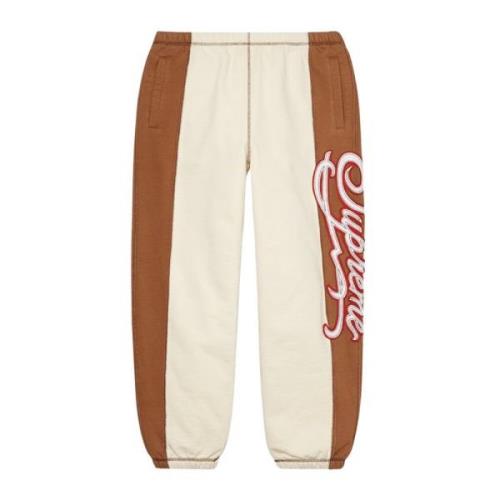 Paneel Script Sweatpant Natuurlijk Supreme , Beige , Heren