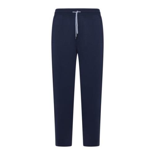 Blauwe Broek Elegante Stijl Brunello Cucinelli , Blue , Heren