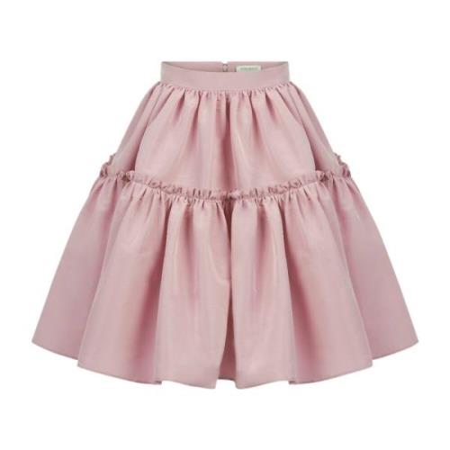 Roze Taffeta Midi Babydoll Rok Nina Ricci , Pink , Dames