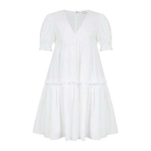 Witte Poplin Babydoll Jurk Nina Ricci , White , Dames