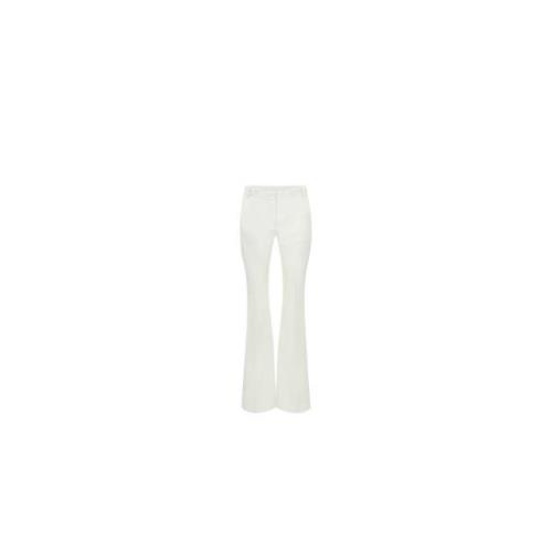 Natuurlijke Linnen Bootcut Broek Nina Ricci , White , Dames