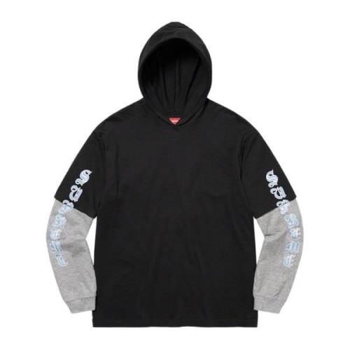 Gelaagde capuchontrui zwart Supreme , Black , Heren