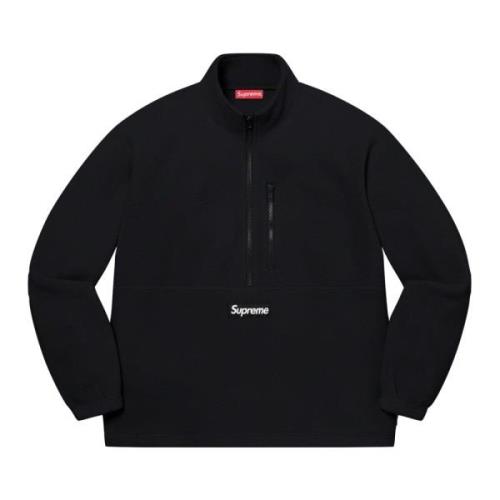 Zwarte Polartec Half Zip Pullover Supreme , Black , Heren