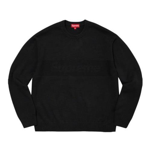 Beperkte oplage Tonal Paneled Sweater Zwart Supreme , Black , Heren