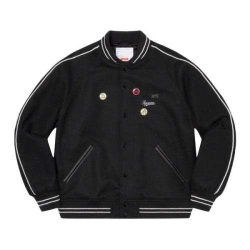 Varsity Jacket Limited Edition Jamie Reid Supreme , Black , Heren