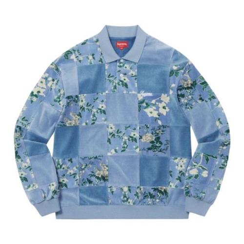 Bloemen Patchwork Velours Polo Supreme , Multicolor , Heren