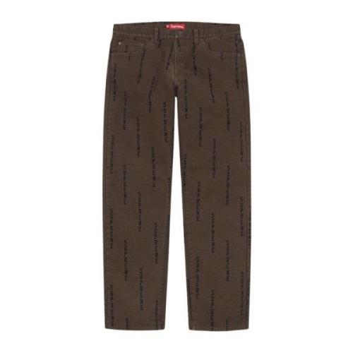 Beperkte oplage Logo Stripe Regular Jean Supreme , Brown , Heren