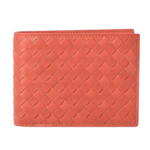 Pre-owned Leather wallets Bottega Veneta Vintage , Orange , Dames