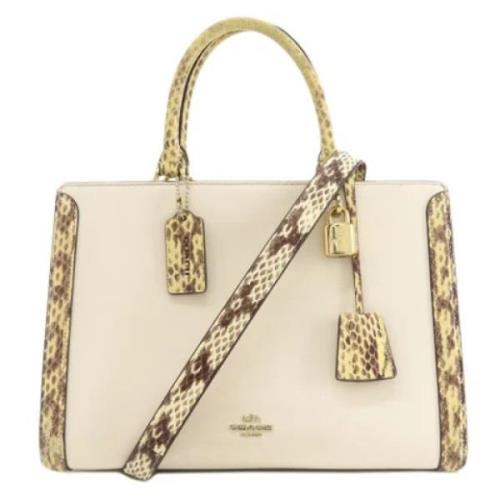 Pre-owned Leather handbags Coach Pre-owned , White , Dames