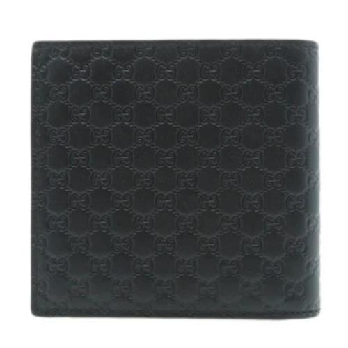 Pre-owned Leather wallets Gucci Vintage , Black , Dames