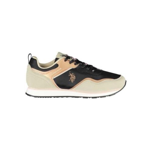 Sportieve Zwarte Sneaker met Contrastdetails U.s. Polo Assn. , Multico...