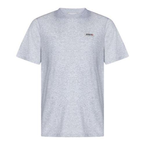 Grijze Logo T-shirt en Polo Autry , Gray , Heren