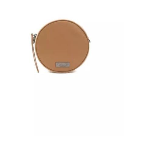 Bruine Leren Crossbody Tas Pompei Donatella , Brown , Dames