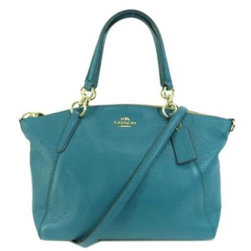 Pre-owned Leather handbags Coach Pre-owned , Blue , Dames