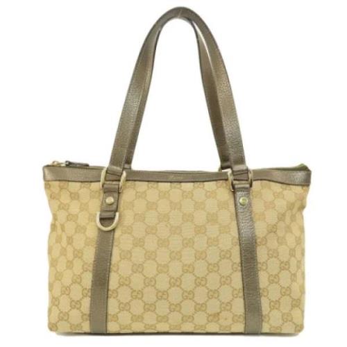 Pre-owned Canvas gucci-bags Gucci Vintage , Beige , Dames