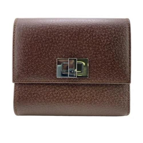 Pre-owned Leather wallets Gucci Vintage , Brown , Dames