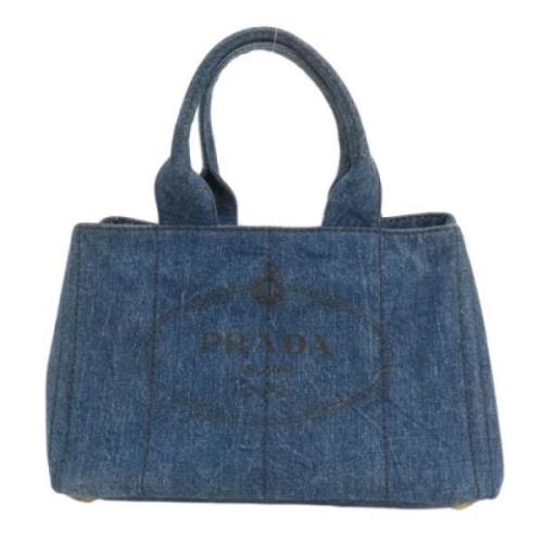 Pre-owned Denim totes Prada Vintage , Blue , Dames