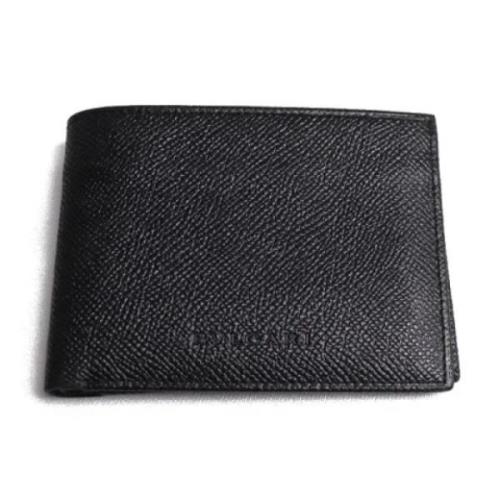 Pre-owned Leather wallets Bvlgari Vintage , Black , Heren