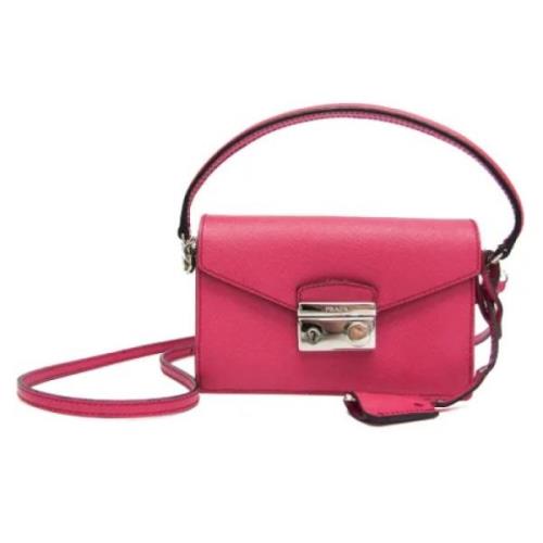 Pre-owned Leather shoulder-bags Prada Vintage , Pink , Dames