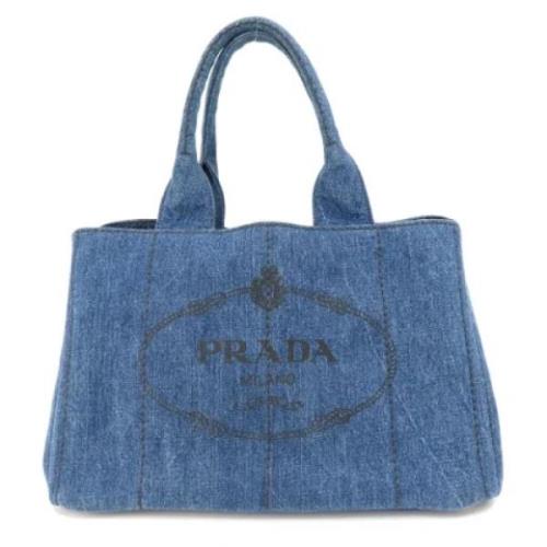 Pre-owned Denim totes Prada Vintage , Blue , Dames