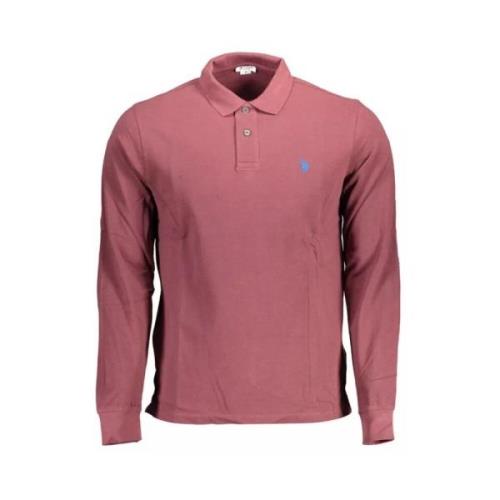 Paarse Polo Shirt met Lange Mouwen U.s. Polo Assn. , Purple , Heren