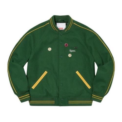 Varsity Jacket Limited Edition Dark Green Supreme , Green , Heren