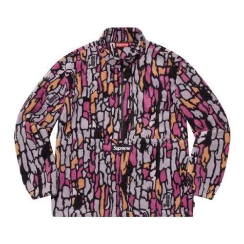 Paarse Treebark Camo Half Zip Pullover Supreme , Multicolor , Heren