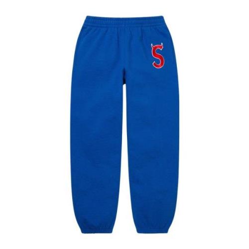 Beperkte oplage S Logo Sweatpant Fw22 Supreme , Blue , Heren