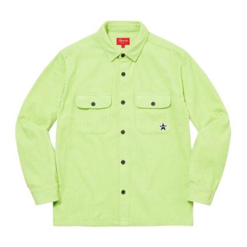 Corduroy Shirt Pale Mint Supreme , Green , Heren