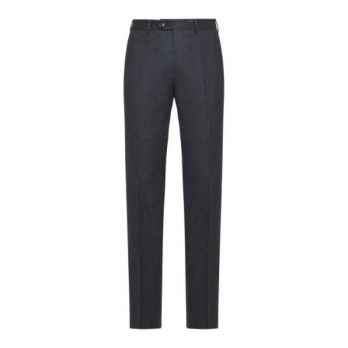 Donkergrijze Wollen Broek Rechte Pijp Brunello Cucinelli , Gray , Here...