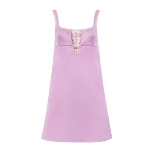 Roze Satijnen Mini A-Lijn Jurk Nina Ricci , Purple , Dames