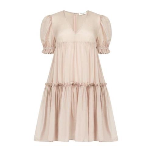 Zijde Katoen Babydoll Jurk Roze Nina Ricci , Pink , Dames