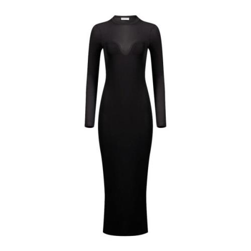 Zwarte Hartvormige Halslijn Jurk Nina Ricci , Black , Dames