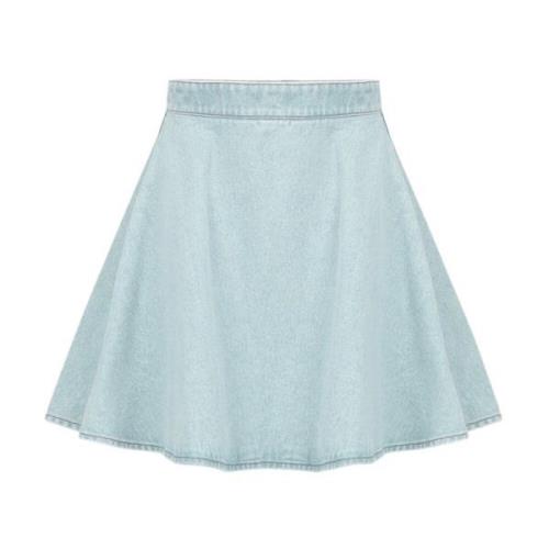 Lichte Denim Flared Mini Rok Nina Ricci , Blue , Dames