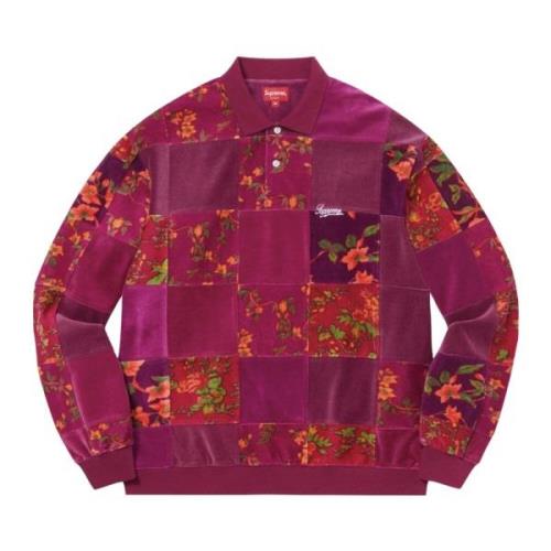 Bloemen Patchwork Velours Polo Supreme , Multicolor , Heren