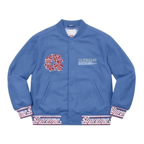 Varsity Jacket Light Blue Supreme , Blue , Heren