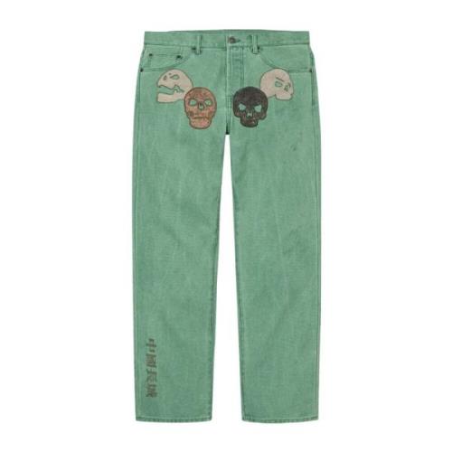 Chinese Muur Canvas Groene Jeans Supreme , Green , Heren