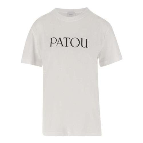 Katoenen T-shirt met Logo, Wit Patou , White , Dames