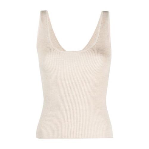 Stijlvolle Tops voor vrouwen Roberto Collina , Beige , Dames