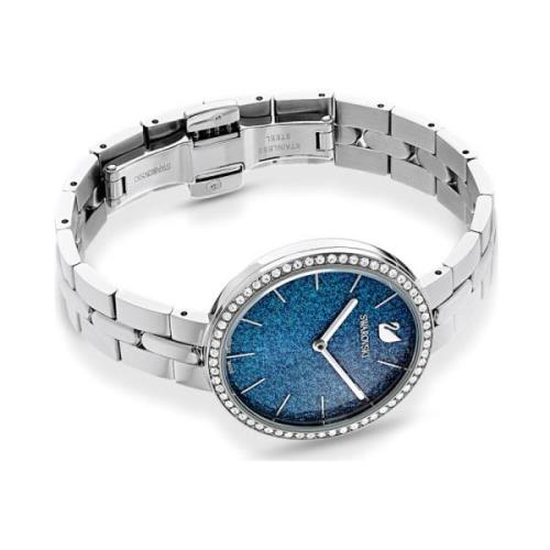 Elegance in Blue Swiss Precision Watch Swarovski , Gray , Dames