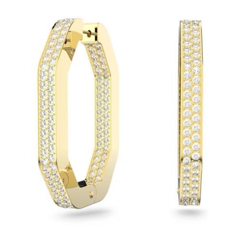 Dextera Pavé Hoop Oorbellen Wit Goud Swarovski , Yellow , Dames