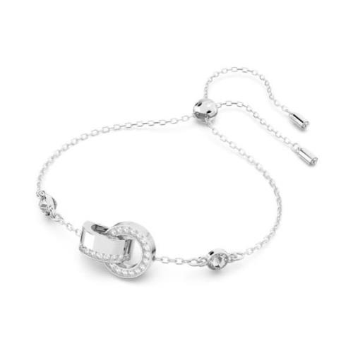 Hollow Armband Wit Kristal Rhodium Swarovski , Gray , Dames