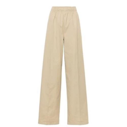 Wijde Beige Broek Touw Prada , Beige , Dames