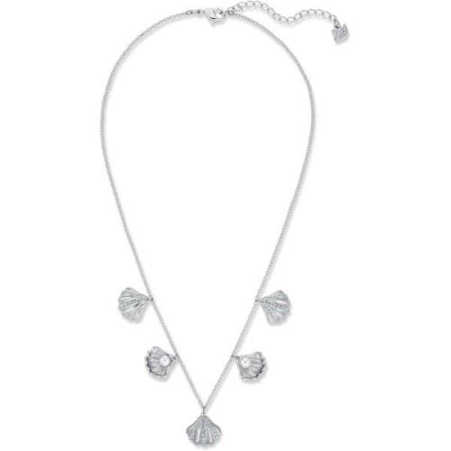 Parelketting met schelp hangers en sprankelende kristallen Swarovski ,...