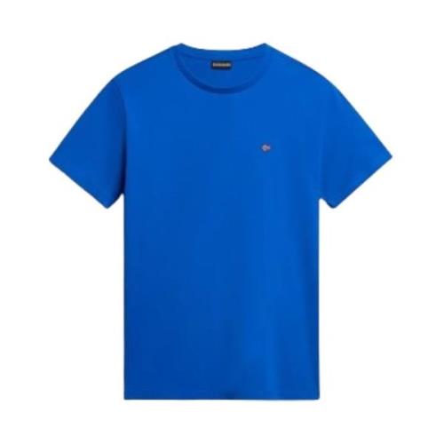 Heren Salis Korte Mouw T-shirt Napapijri , Blue , Heren