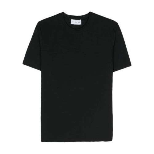 Zwart Jersey T-shirt met Logo Print Post Archive Faction , Black , Her...